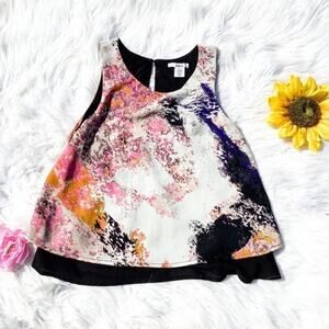 Bar III Sleeveless Multicolored Size XS Tiered Top